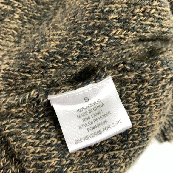 Pink Rose Womens Sweater Dress Size Small Brown Cowl Neck Short Sleeves Knit - Picture 6 of 8